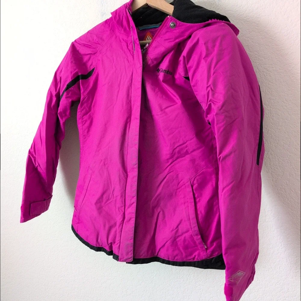 Columbia Girls Pink Omni-Heat Omni-Tech Insulated Winter Jacket Snow Sz‎ M 10/12